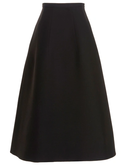 Shop Valentino Pink Pp Collection Crêpe Couture Skirt Skirts Black