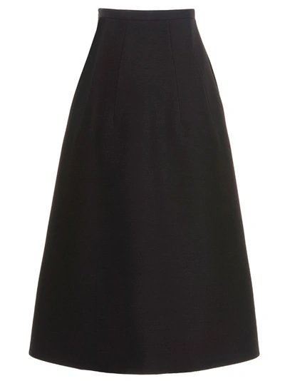Shop Valentino Pink Pp Collection Crêpe Couture Skirt Skirts Black
