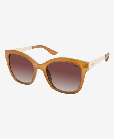 Shop Kenneth Cole Women's Square Sunglasses In Brown