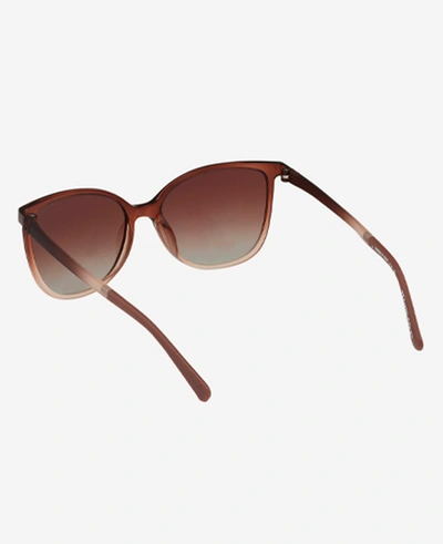 Shop Kenneth Cole Women's Ultem Sqaure Sunglasses In Brown