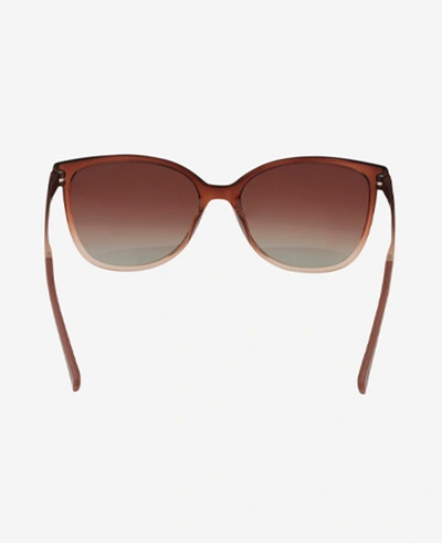 Shop Kenneth Cole Women's Ultem Sqaure Sunglasses In Brown