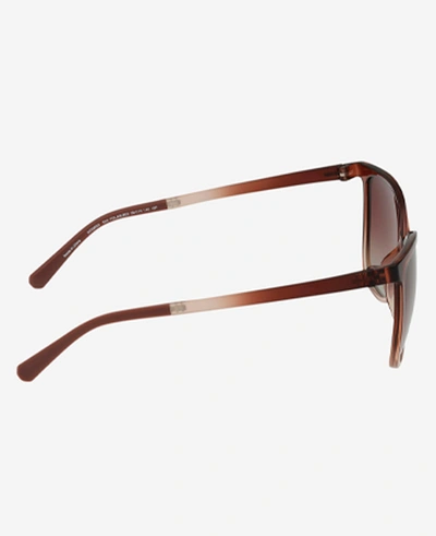 Kenneth Cole Square Ultem Sunglasses In Brown