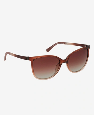 Shop Kenneth Cole Women's Ultem Sqaure Sunglasses In Brown