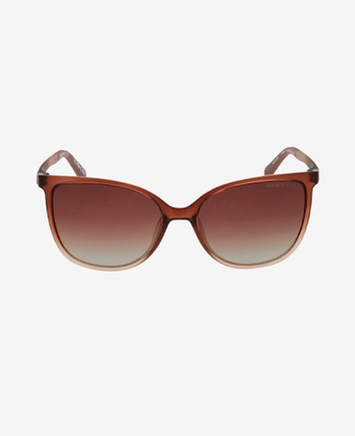 Kenneth Cole Square Ultem Sunglasses In Brown