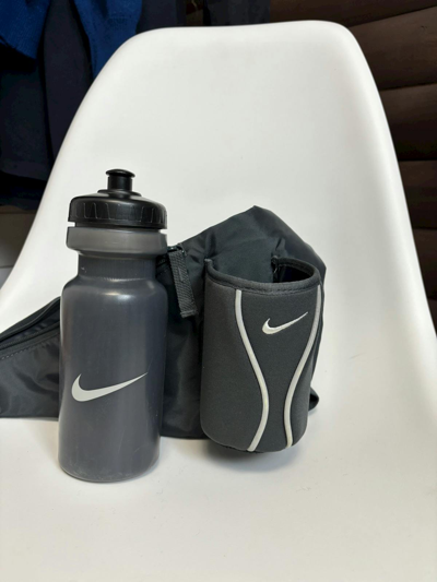 Pre-owned Nike X Vintage 90's Nike Crossbody Running Water Bottle Waist Bag In Black