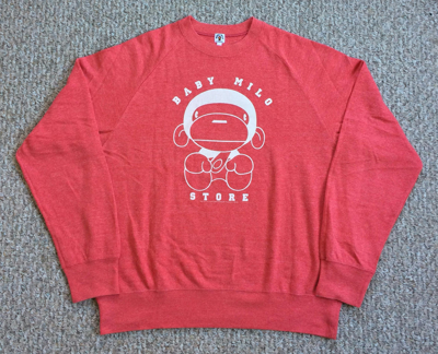 Pre-owned Bape S/s 2006  Baby Milo Sweatshirt In Red