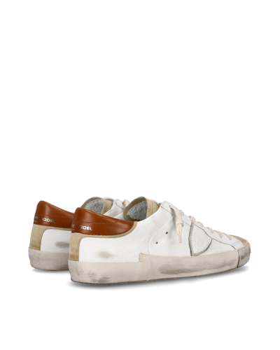 Shop Philippe Model Paris Prsx Vintage Beige Mix Low Sneaker In Wx30vintage Mixage_beige