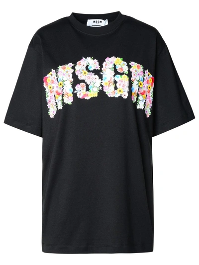 Shop Msgm T-shirt Logo In Black