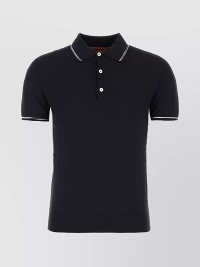 Shop Missoni Modern Polo With Eye-catching Details In Black