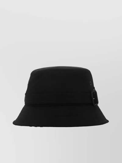 Shop Burberry Stylish Buckle Bucket Hat In Black