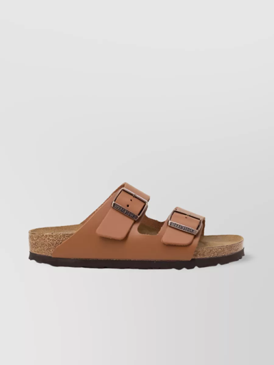 Shop Birkenstock Arizona Leather Slide-on Footwear In Brown