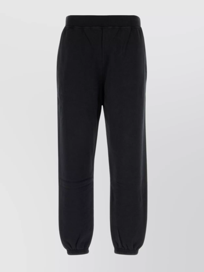 Shop Aries Cotton Joggers With Adjustable Waist And Pockets In Black