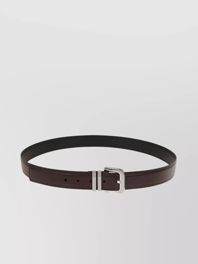 Shop Valentino 35mm Buckle Leather Belt In Black