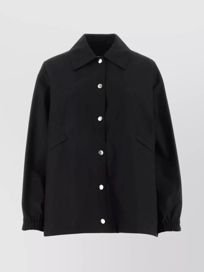 Jil Sander Giubbino In Cotone Nero Donna In Black