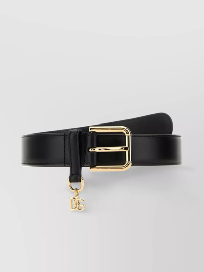 Shop Dolce & Gabbana Adjustable Smooth Leather Belt With Gold-tone Buckle