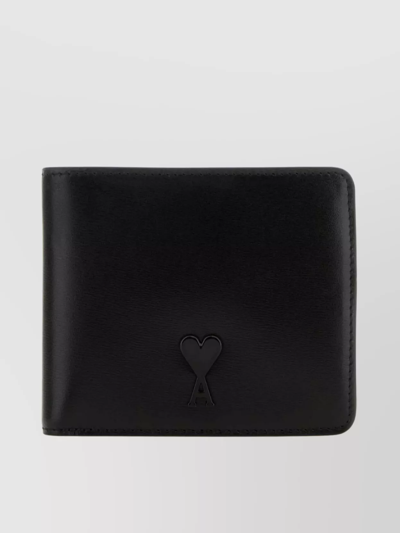 Shop Ami Alexandre Mattiussi Logo Slots Leather Cardholder