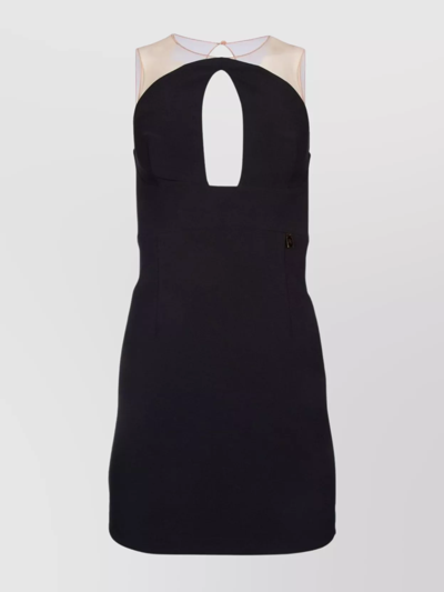 Shop Elisabetta Franchi Striking Cut-out Color Block Dress