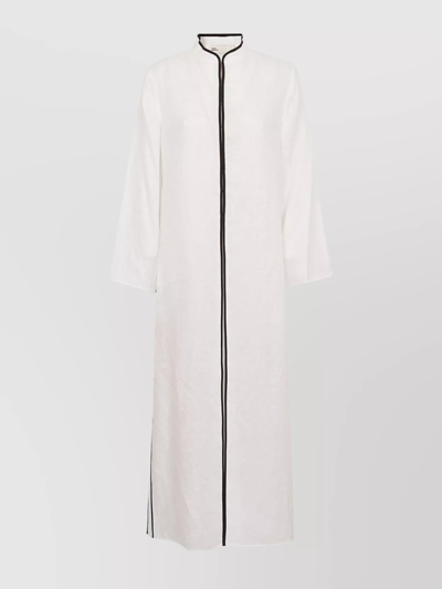 Shop Tory Burch Side Slit Linen Caftan Dress