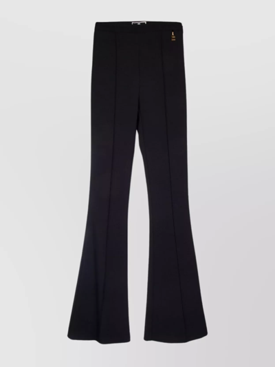 Shop Elisabetta Franchi Flared High-waisted Wide-leg Trousers In Blue