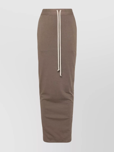 Shop Rick Owens Drkshdw Long Slit Pocket Maxi Skirt