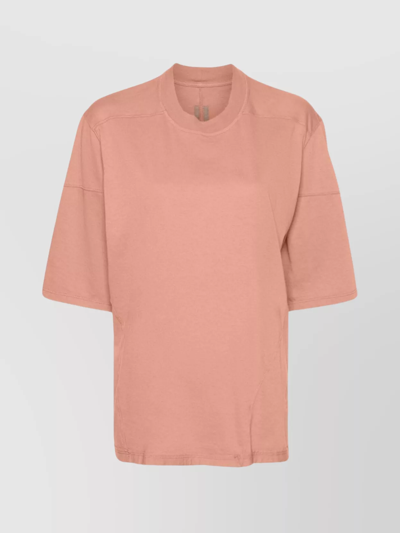 Shop Rick Owens Drkshdw Cotton T-shirt With Dropped Shoulders And Oversized Fit