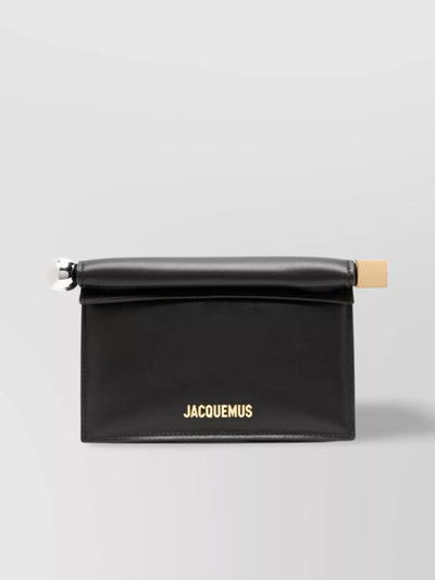 Shop Jacquemus Chain-link Shoulder Strap Clutch Bag