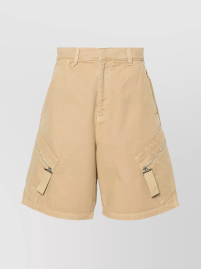 Shop Jacquemus Shorts Canvas Zip Pockets