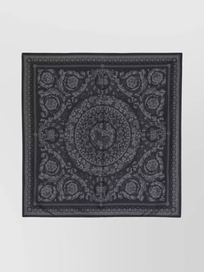 Shop Versace Square Scarf Rolled Edge Luxe