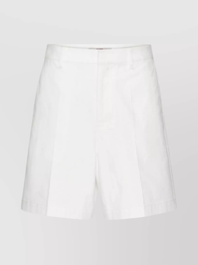 Shop Valentino Rubberised V Detail Bermuda Shorts