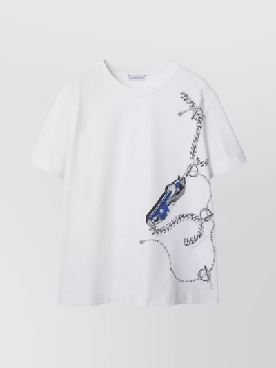 Shop Burberry Hardware Cotton T-shirt Featuring Jewellery Designs