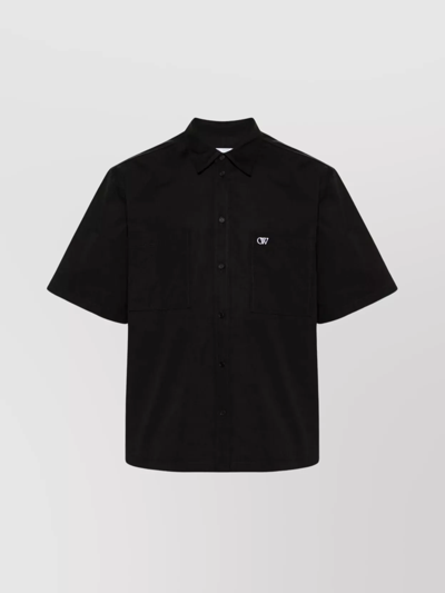 Shop Off-white Summer Shirt With Mesh Sleeve Panels