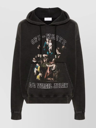 Shop Off-white Graphic Print Hooded Sweatshirt