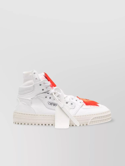 Shop Off-white High-top Sneakers With Contrast Tag Detail