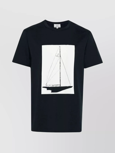 Shop Woolrich Nautical Crew Neck Graphic Print T-shirt