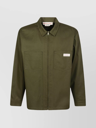 Shop Marni Shirt With Functional Chest Pockets