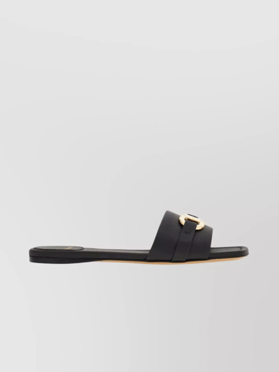 Shop Ferragamo Gancio Buckle Slide Sandals