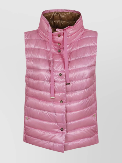Shop Herno Quilted High Collar Sleeveless Jacket