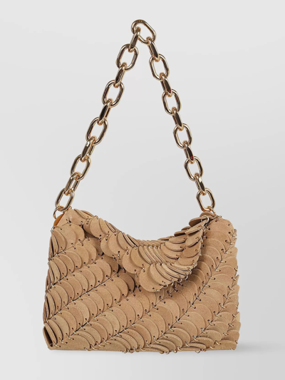 Shop Rabanne Cross-body Bag With Chain Strap And Fringe Detail