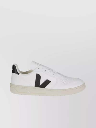 Shop Veja Low-top Perforated Toe Box Sneakers