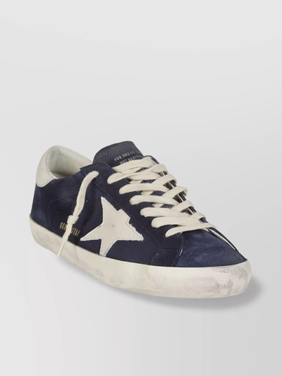 Shop Golden Goose Distressed Suede Leather Sneakers With Star Motif
