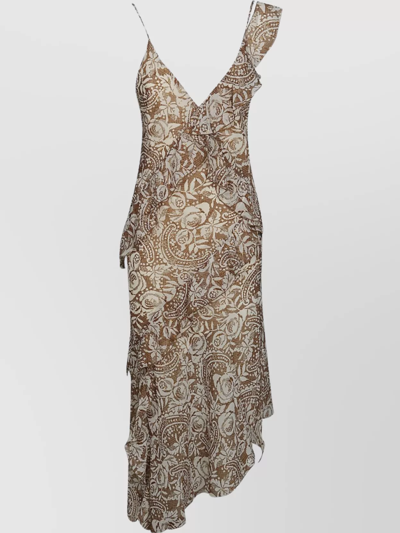 Shop Liu •jo Paisley Pattern Asymmetric Hem Dress