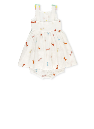 Shop Stella Mccartney Dress With Embroidery In White