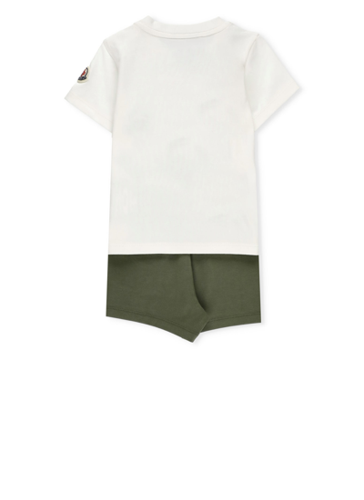 Shop Moncler Cotton Two-piece Set In Green