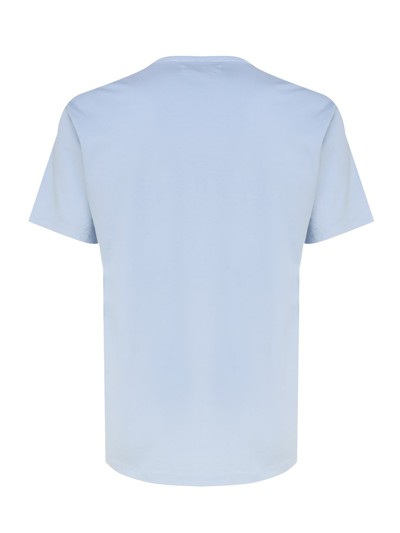 Shop Mauro Grifoni V-neck T-shirt In Light Blue