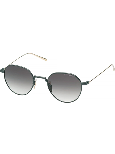 Shop Dita Dts162/a/02 Artoa.82 Sunglasses In Black Iron_white Gold