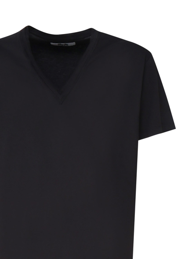 Shop Mauro Grifoni V-neck T-shirt In Black