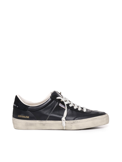 Shop Golden Goose Sneakers With Application In Black