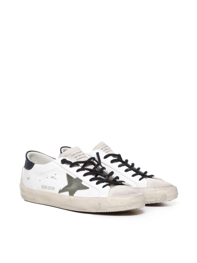 Shop Golden Goose Super-star Sneakers With A Worn Effect In White