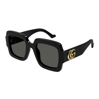 Shop Gucci Sunglasses In Nero/grigio