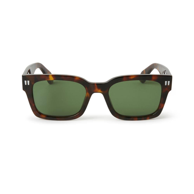 Shop Off-white Sunglasses In Havana/verde